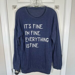 Women's Navy Blue Graphic Sweater